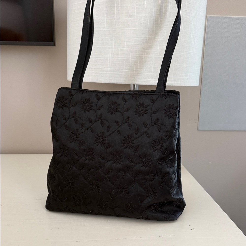 Nine West Black Embroidered Shoulder Bag